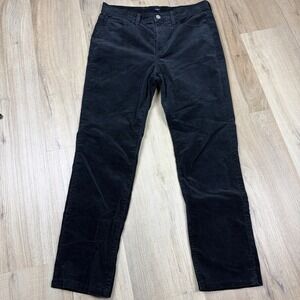 J.Crew Corduroy Pants Womens 29 Black Straight Leg Stretch Casual Classic‎